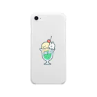 dashimakiのクリームソーダうさちゃん （緑） Soft Clear Smartphone Case