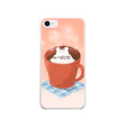 みょーのくましゅまろのホットチョコレート Soft Clear Smartphone Case