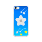 宙月屋（そらつきや）のナガレほし（スカイ）　iPhoneSE2用 Soft Clear Smartphone Case