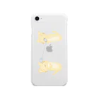 きねこやのきねこ糸電話(90度回転) Soft Clear Smartphone Case