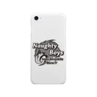 Naughty Boys official storeのNaughty Boys モノクロキャラ Soft Clear Smartphone Case