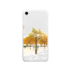 thegemishartのパリの公園 Soft Clear Smartphone Case