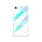 きまぐれノーティのきまぐれマーブリング柄_R Soft Clear Smartphone Case