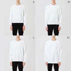 erichandmade × eric_joy_のびっくりトリケラトプスくん Crew Neck Sweatshirt :model wear (male)