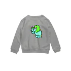 erichandmade × eric_joy_のびっくりトリケラトプスくん Crew Neck Sweatshirt