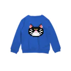 てんてんのドット絵ハチワレ白黒猫ちゃん Crew Neck Sweatshirt