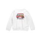 のりものドット絵Tシャツのキッチンカー（スイーツ） Crew Neck Sweatshirt