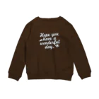 mercibananeの素敵な1日になりますようにfish1 Crew Neck Sweatshirt