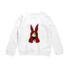 ポキポキぽっきーのうさ耳ケープをかぶった女の子 Crew Neck Sweatshirt