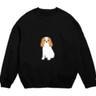 ゆいたっく／犬イラストのキャバリア Crew Neck Sweatshirt