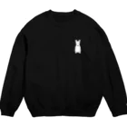 ゆいたっく／犬イラストのミニチュア・ブルテリア(ワンポイント) Crew Neck Sweatshirt