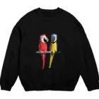 心の森ミュージアム　遊童館の紙コップのコンゴウインコ Crew Neck Sweatshirt