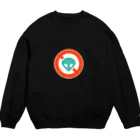 めはなやさいの宇宙人通行止め標識 Crew Neck Sweatshirt