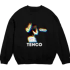 TENCO shopのTENCOちゃん（白ロゴ） Crew Neck Sweatshirt