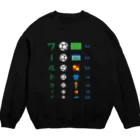 kg_shopのワールドカップ【視力検査表パロディ】 Crew Neck Sweatshirt