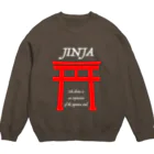 あさやけ洋品店のJINJA（赤） Crew Neck Sweatshirt