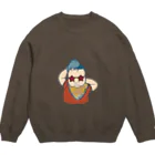 nerinelinen(ねりねりねん)のレトロカラーなチャラいmilk loveベビー Crew Neck Sweatshirt