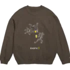 ビールとアート TM-3 Designの名画 × BEER（鳥獣戯画）白線画 Crew Neck Sweatshirt