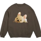 まみおデザインのすねてるブルちゃん Crew Neck Sweatshirt