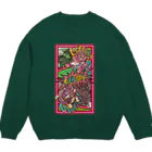 ねこのLAPHCONESSのラフヴーリン　アメコミ風ピンク枠 Crew Neck Sweatshirt