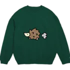 KIKITEKI_LABORATORYのてくてくはりねずみ Crew Neck Sweatshirt