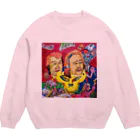 根本敬小売店（SUZURI店）のPINKARAぴんから兄弟 Crew Neck Sweatshirt