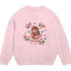 　Ma cocotte （まここっと）のティーカップキャット Crew Neck Sweatshirt