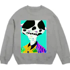  水 本 ¿ ? のモーモー Crew Neck Sweatshirt