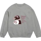 ヤママユ(ヤママユ・ペンギイナ)の伊達なマカロニペンギン【図鑑風】 Crew Neck Sweatshirt