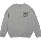 まるコロッ。のウサコロまる・着地!（小）（線画：黒バージョン） Crew Neck Sweatshirt