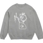 まるコロッ。のウサコロまる・フィットネスバイク（線画：白バージョン） Crew Neck Sweatshirt