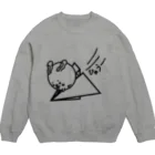 まるコロッ。のウサコロまる・紙飛行機（線画：黒バージョン） Crew Neck Sweatshirt