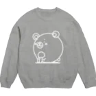 まるコロッ。のクマコロまる・体育座り（線画：白バージョン） Crew Neck Sweatshirt