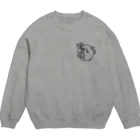 まるコロッ。のクマコロまる・パンを食べる（小）（線画：黒バージョン） Crew Neck Sweatshirt