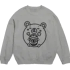 まるコロッ。のクマコロまる・ホッとする瞬間（線画：黒バージョン） Crew Neck Sweatshirt