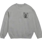 まるコロッ。のクマコロまる・ホッとする瞬間（小）（線画：黒バージョン） Crew Neck Sweatshirt