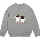 ヤママユ(ヤママユ・ペンギイナ)のふたごのイワトビペンギン(キタ) Crew Neck Sweatshirt