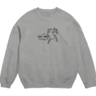 PokuStarのフェンシング　イヌが構える Crew Neck Sweatshirt