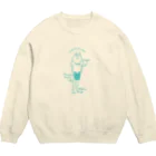 PokuStarの水泳　カエルとビート板 Crew Neck Sweatshirt