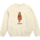 RockgenのLelebara ウクレレ弾きのカピバラ Crew Neck Sweatshirt