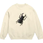 心の森ミュージアム　遊童館の色紙クワガタ Crew Neck Sweatshirt