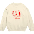 hilo tomula トムラ ヒロのGroup Collective Red Crew Neck Sweatshirt