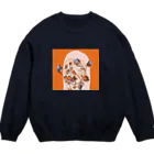 もりぐち🍃の花(オレンジ) Crew Neck Sweatshirt