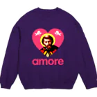 アインシュタインキャットのアモーレ聖バレンタイン Crew Neck Sweatshirt