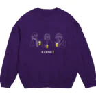 ビールとアート TM-3 Designの偉人 × BEER（三人の音楽家）白線画 Crew Neck Sweatshirt