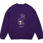 ビールとアート TM-3 Designの名画 × BEER（写楽）白線画 Crew Neck Sweatshirt