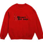 あおちゃん商会のHeart Strings (woodbass) Red Crew Neck Sweatshirt