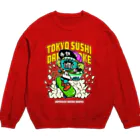 東京スシダラケのラーメンゴリ押しスウェット(アメリカン) Crew Neck Sweatshirt