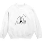 PokuStarの卓球　詫びてくるネコ Crew Neck Sweatshirt