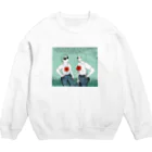 かにのたけなみの女ふたり Crew Neck Sweatshirt